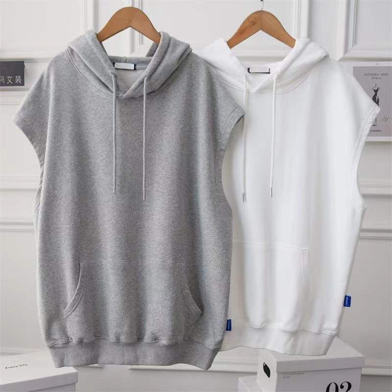 Sleeveless Plain Hoodie