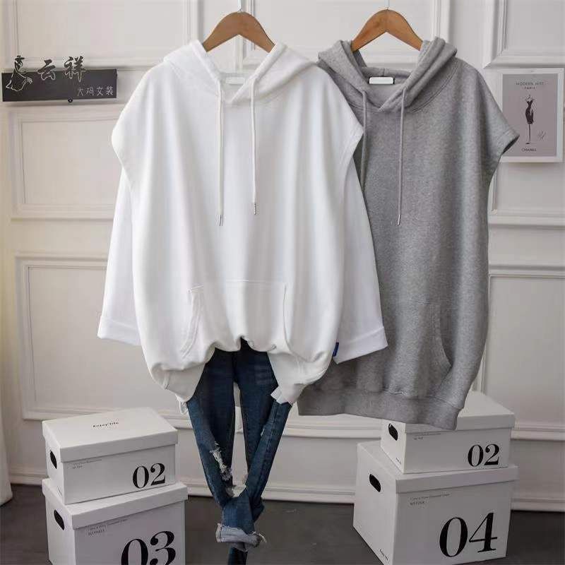Sleeveless Plain Hoodie