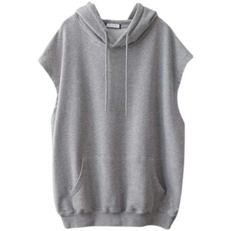 Sleeveless Plain Hoodie