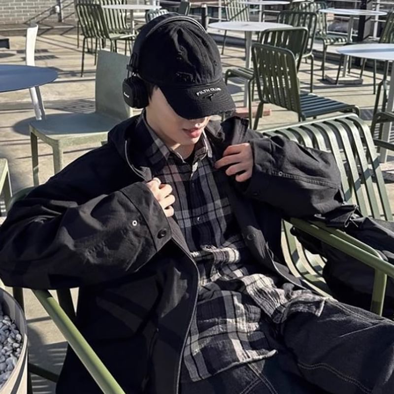 Lettering Distressed Baseball Cap