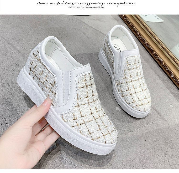 Woven Platform Slip-Ons