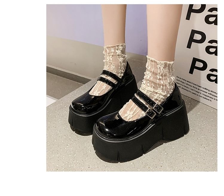 Shoes Platform Jane Mary Plain