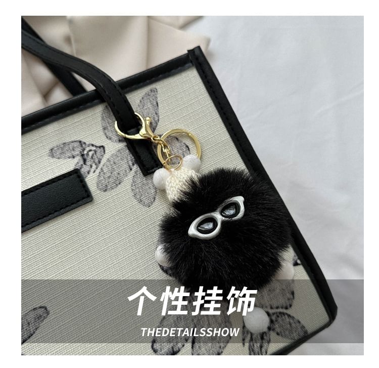 Bow Print Tote Bag / Bag Charm / Set