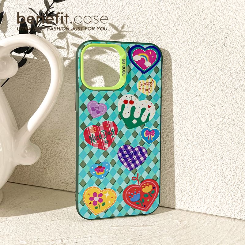 Argyle / Heart Star Case Phone
