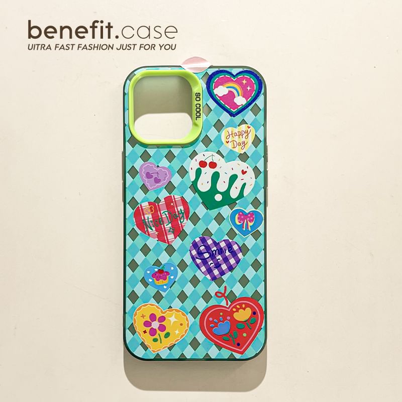 Argyle / Heart Star Case Phone