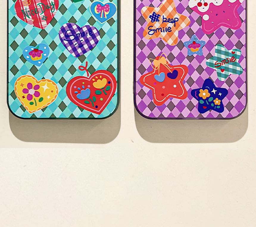 Argyle / Heart Star Case Phone