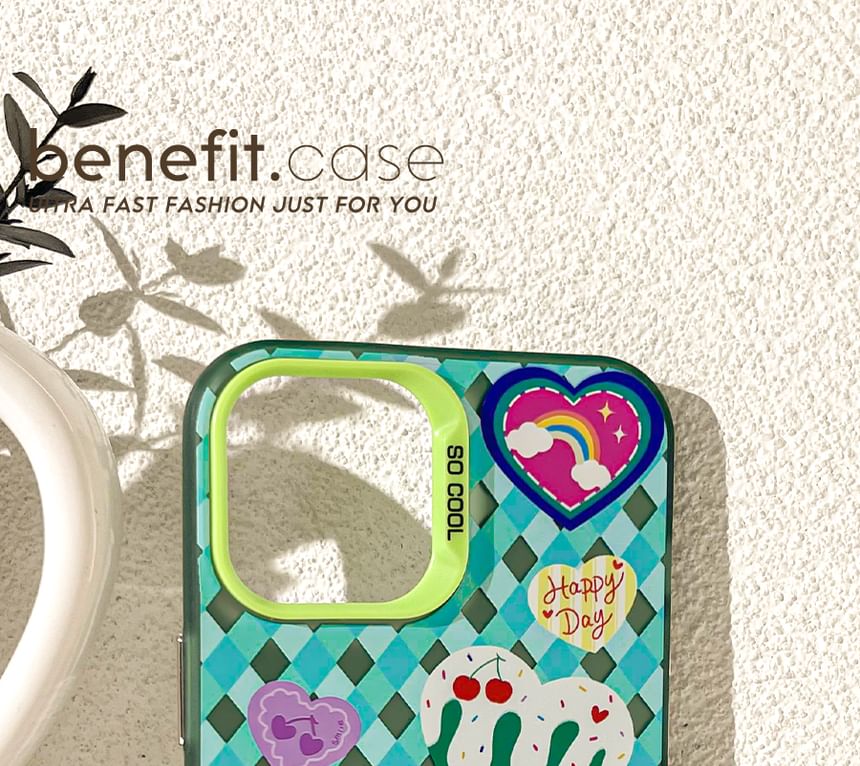 Argyle / Heart Star Case Phone