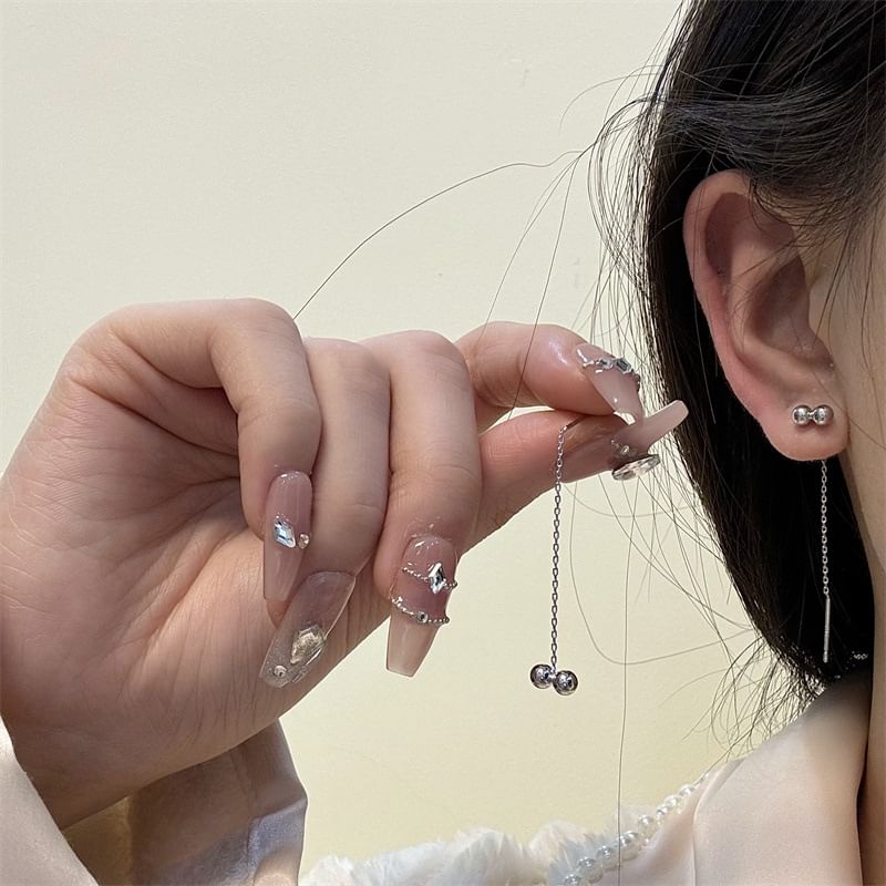 Threader Earring Bead Alloy