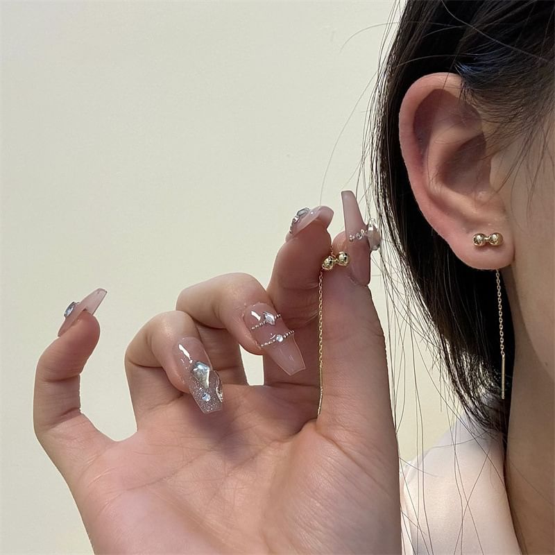 Threader Earring Bead Alloy