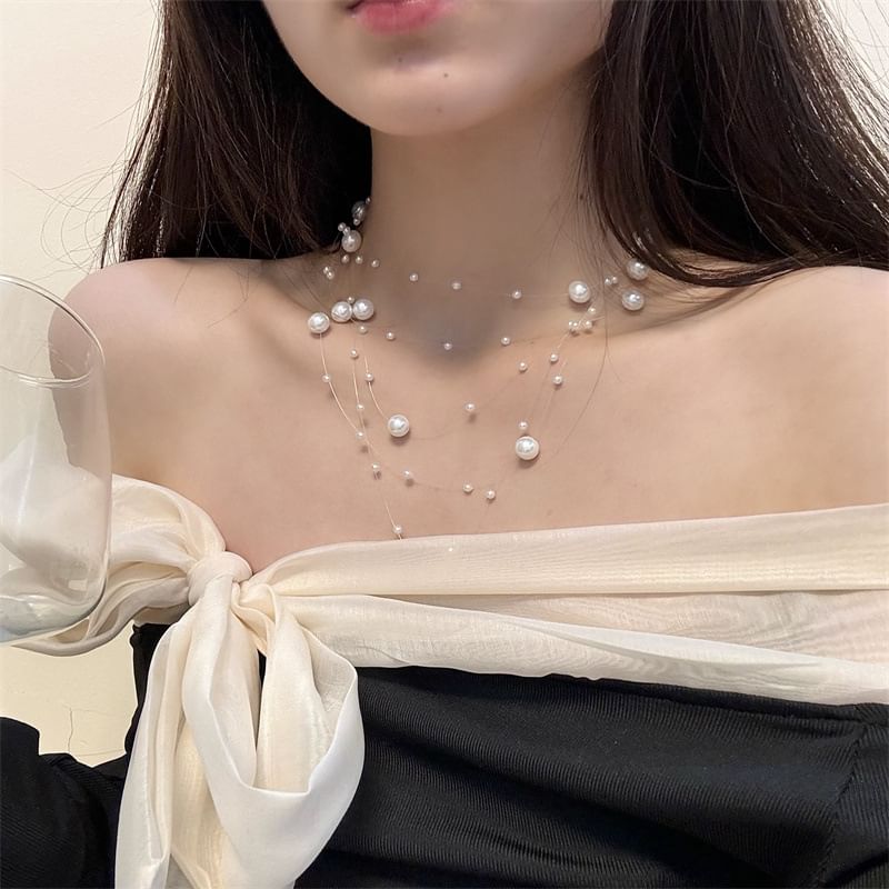 Pearl Layered Faux Choker
