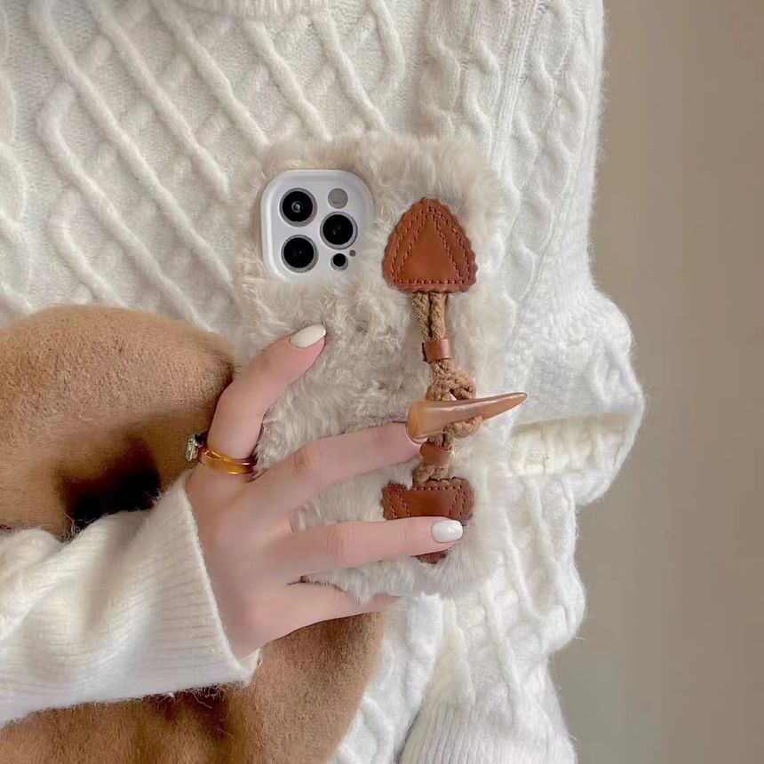 Chenille Toggle Button Case Phone