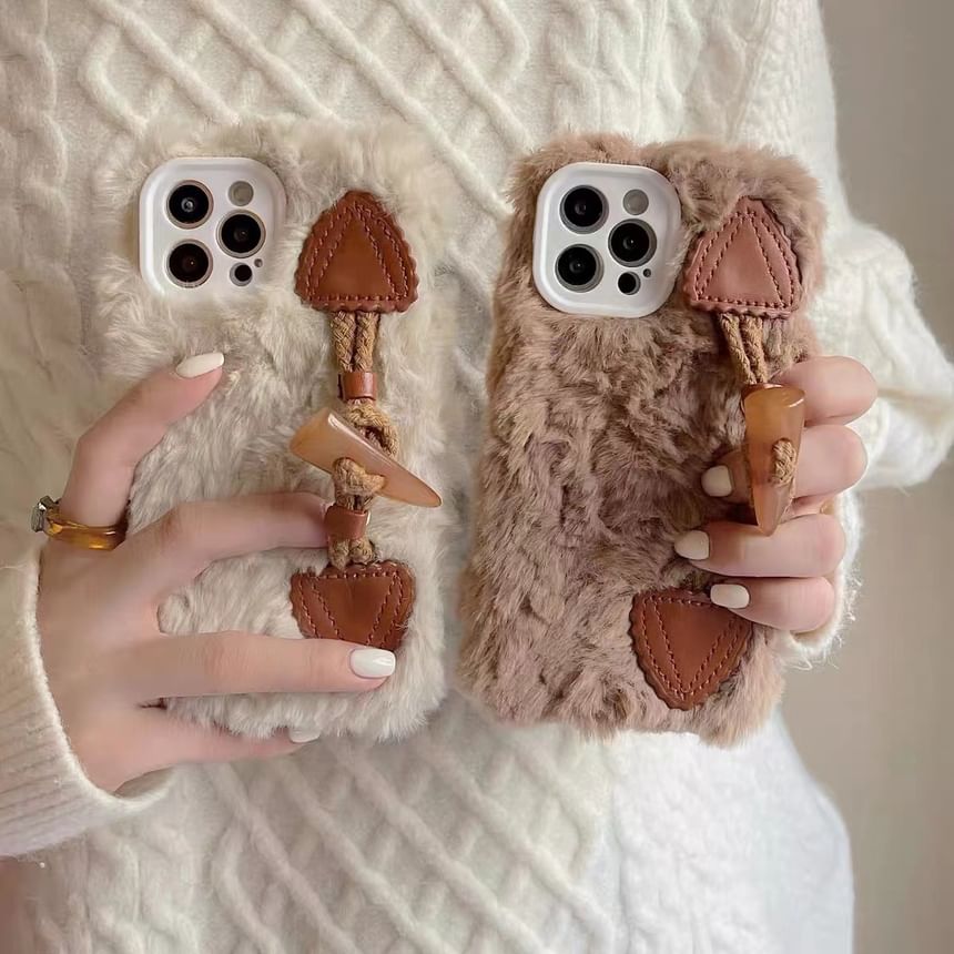 Chenille Button Phone Case Toggle