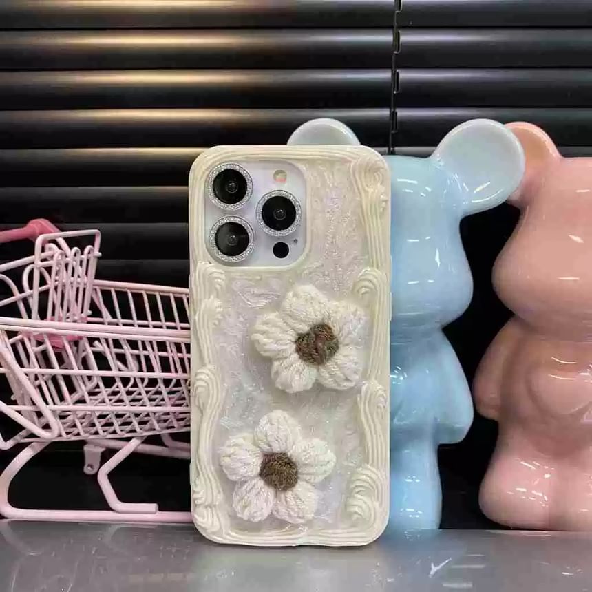 Phone Yarn Case Floral