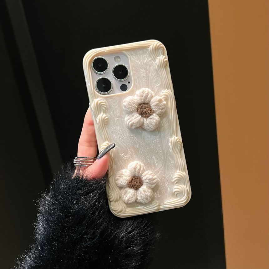 Phone Yarn Case Floral