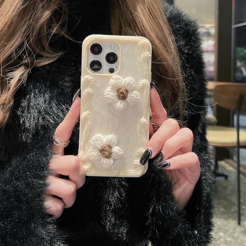 Phone Yarn Case Floral