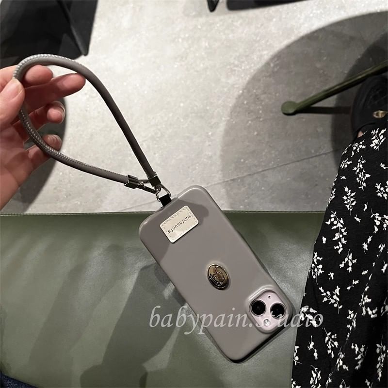 Faux Metal Case Leather Phone Plate