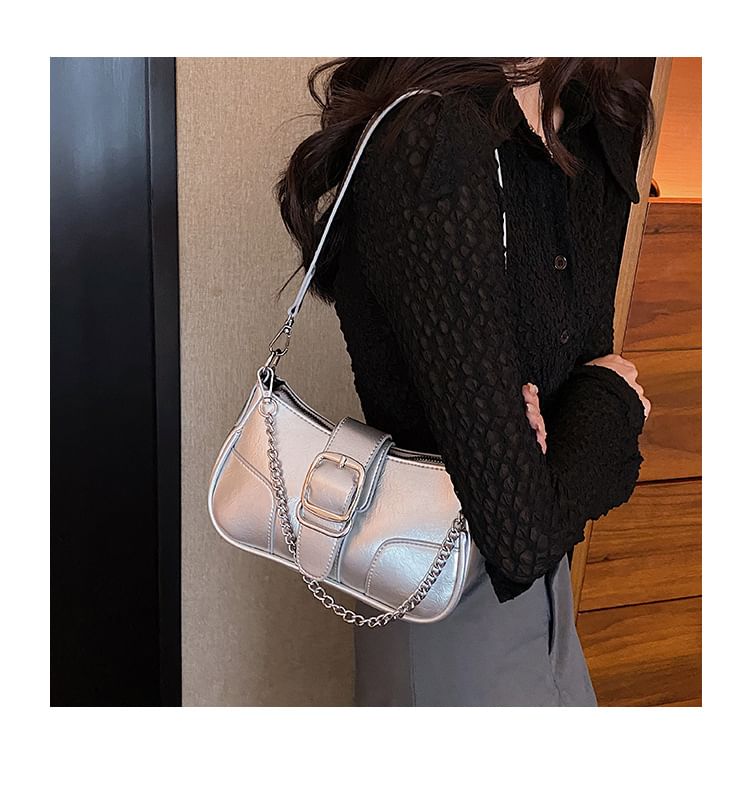 Buckled Chain Shoulder Bag