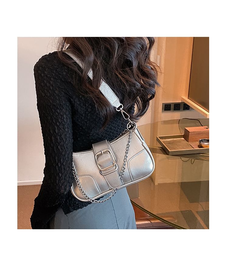 Buckled Chain Shoulder Bag