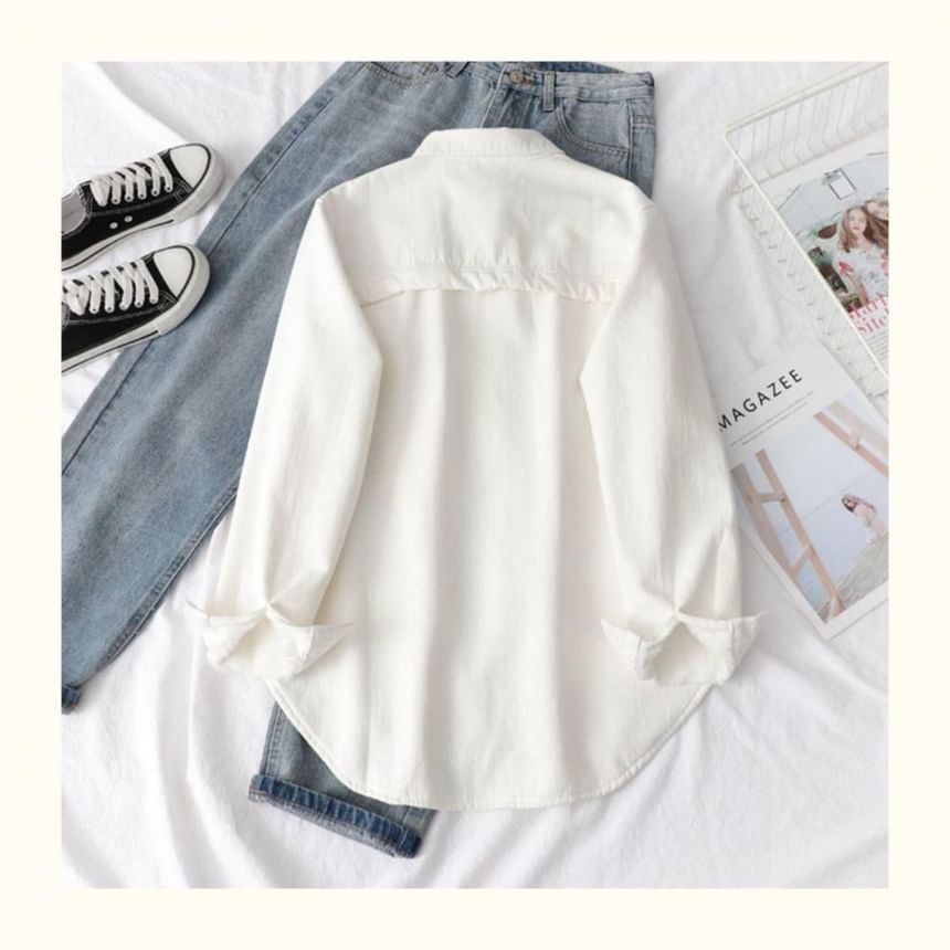 Plain Shacket Collared