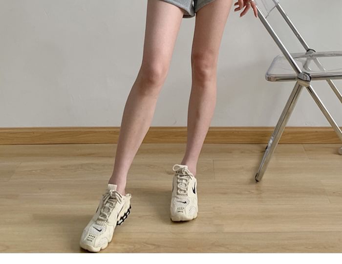 Drawstring Plain Shorts Waist Sweat