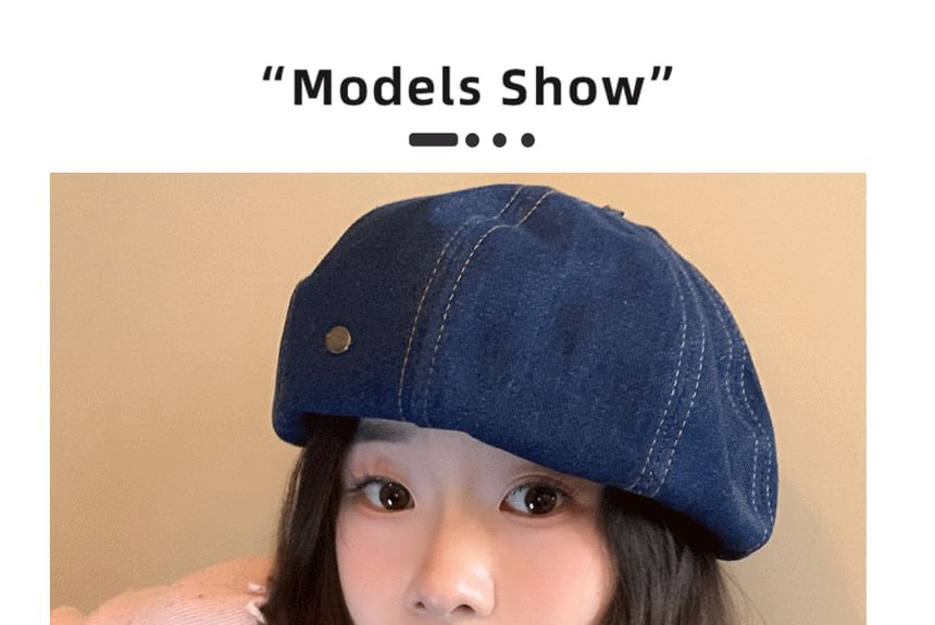 Hat Denim Beret