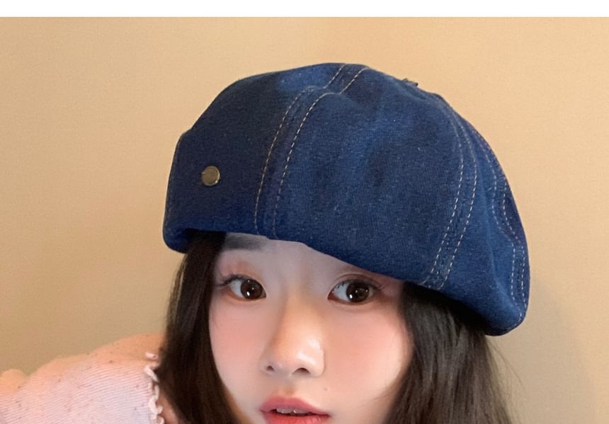 Hat Denim Beret