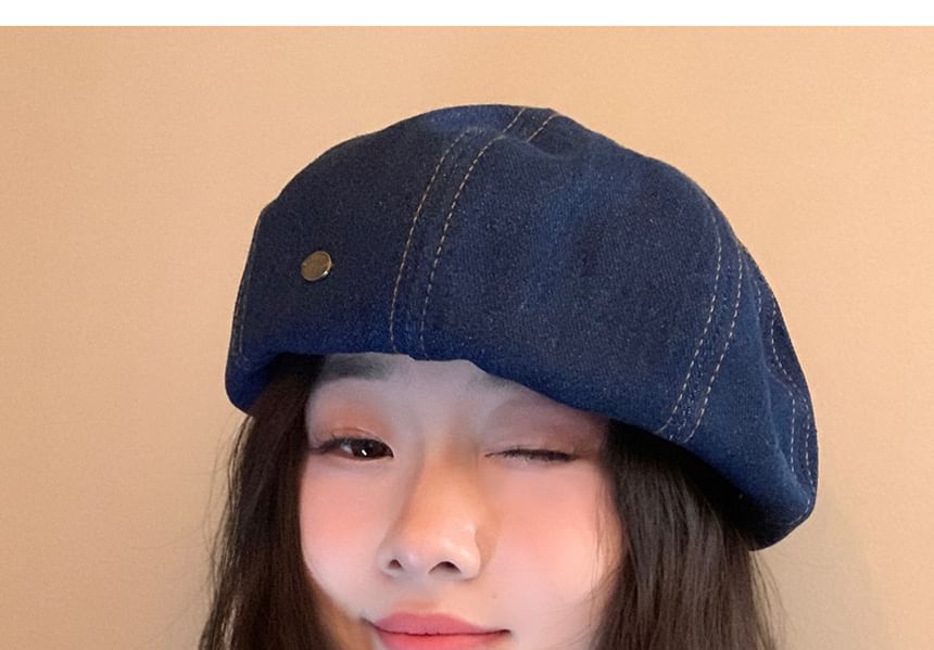 Hat Denim Beret