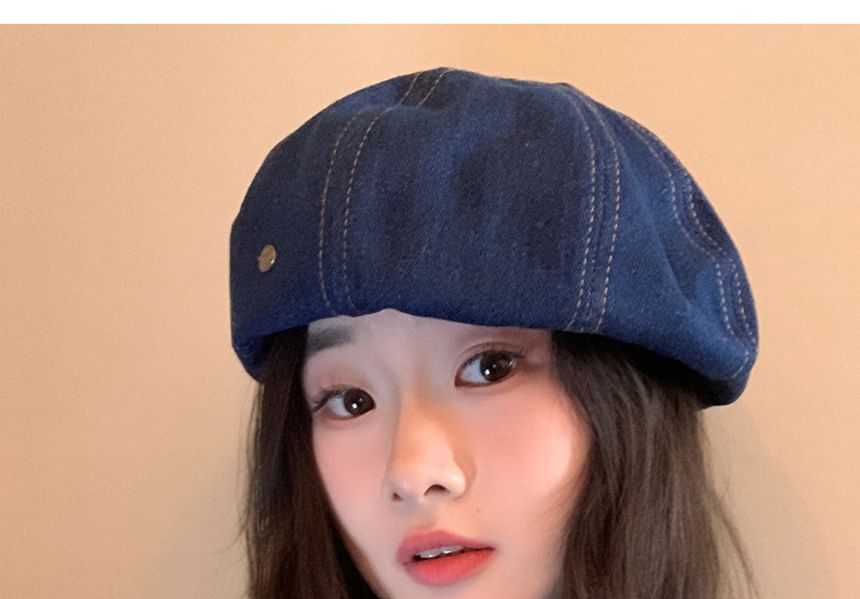 Hat Denim Beret