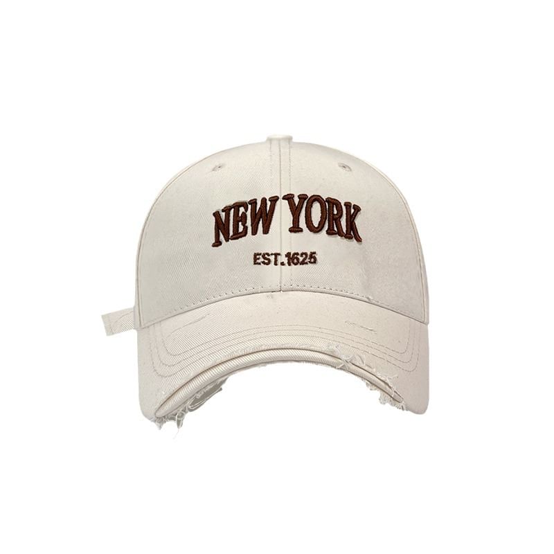 Embroidered Cap Baseball Distressed Lettering