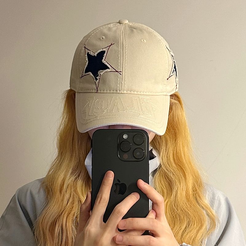 Baseball Cap Embroidered Star
