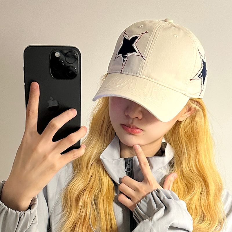 Baseball Cap Embroidered Star