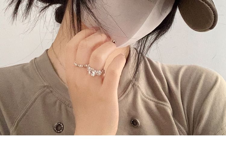 Washed Baseball Lettering Cap Embroidered