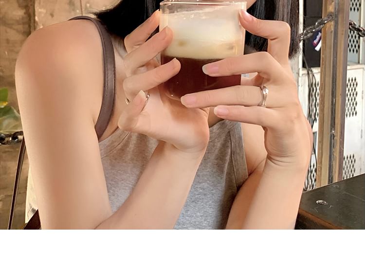 Beret Accent Denim Button Washed