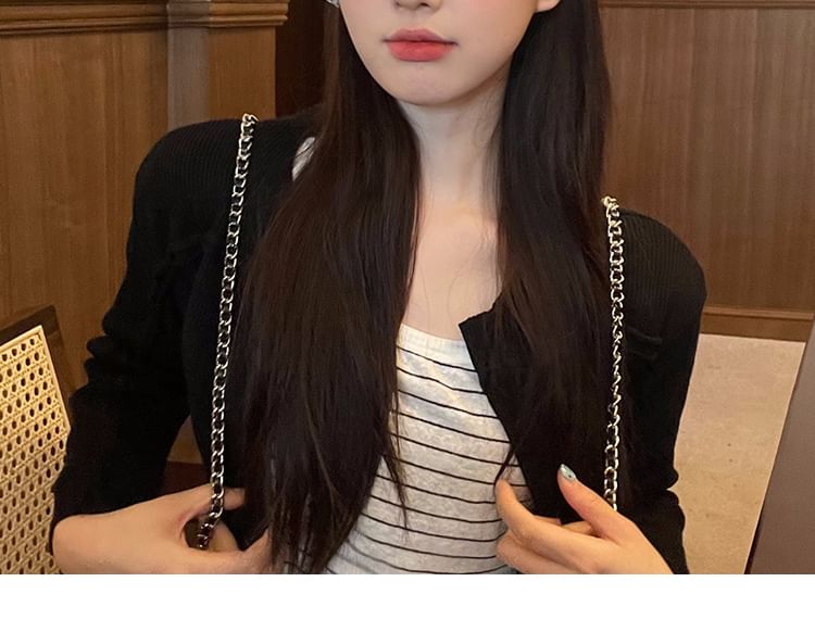 Knit Newsboy Leather Panel Cap Faux