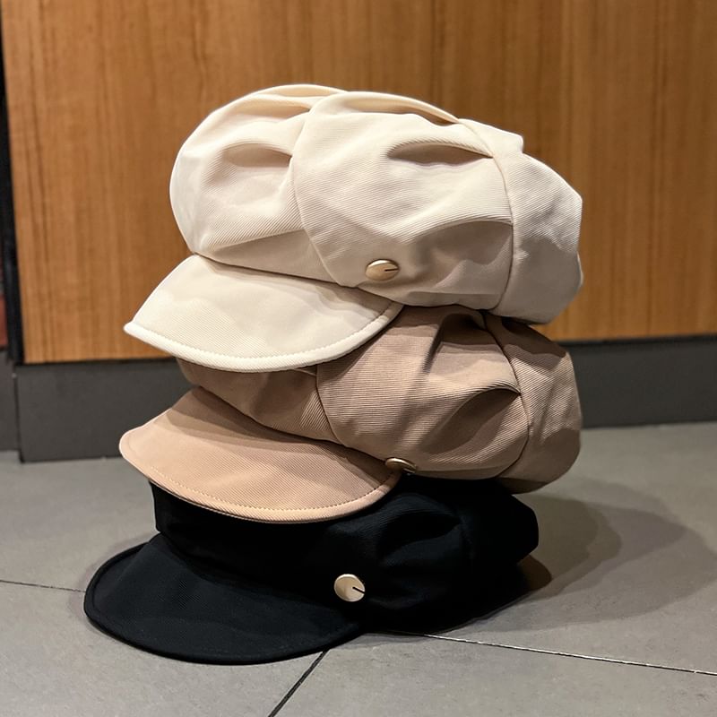 Cap Plain Ruched Newsboy