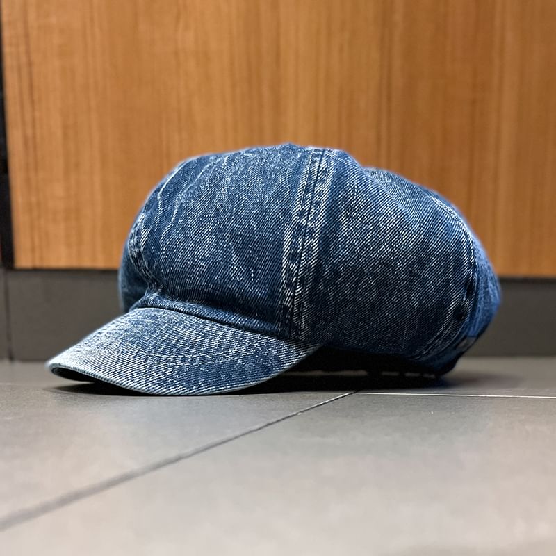 Newsboy Washed Denim Cap