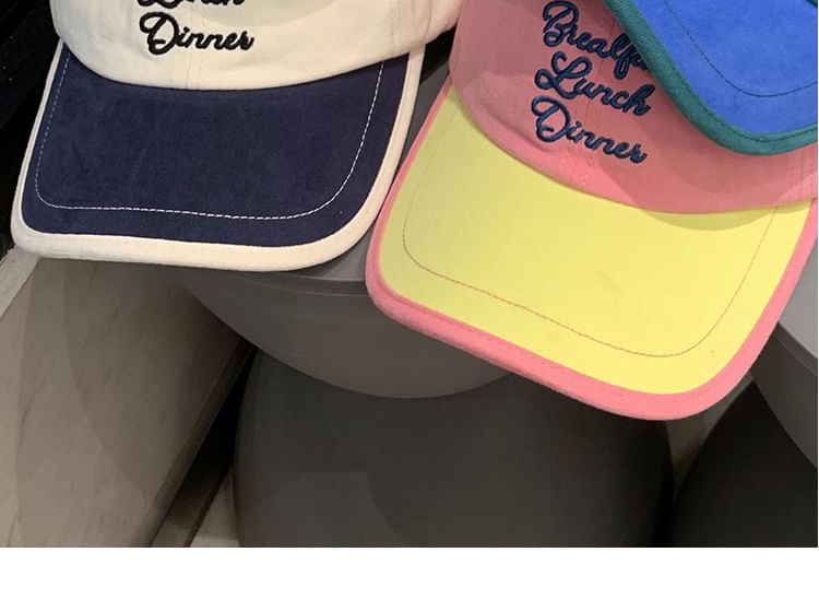 Embroidered Cap Lettering Baseball Two Tone