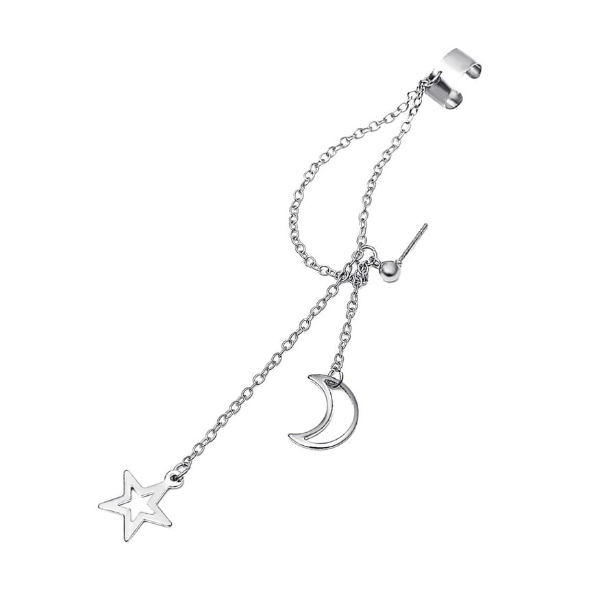 Ear Cuff Star Pendant Moon Alloy