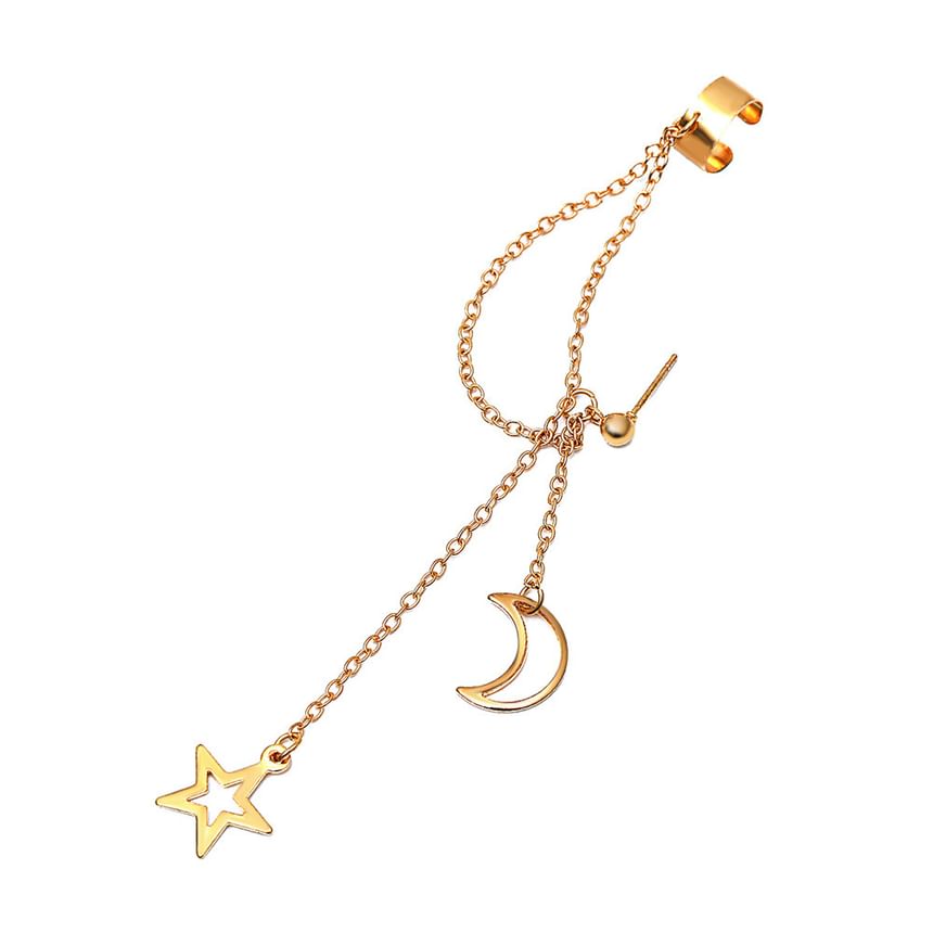 Ear Cuff Star Pendant Moon Alloy