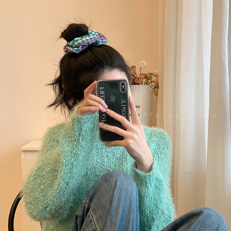 Haargummi aus Stoff mit Blumenmuster