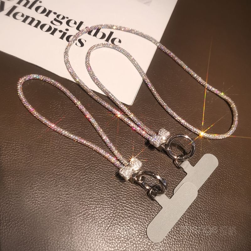 Bow Embellished Wrist Phone Strap / Phone Lanyard with Lanyard Pad