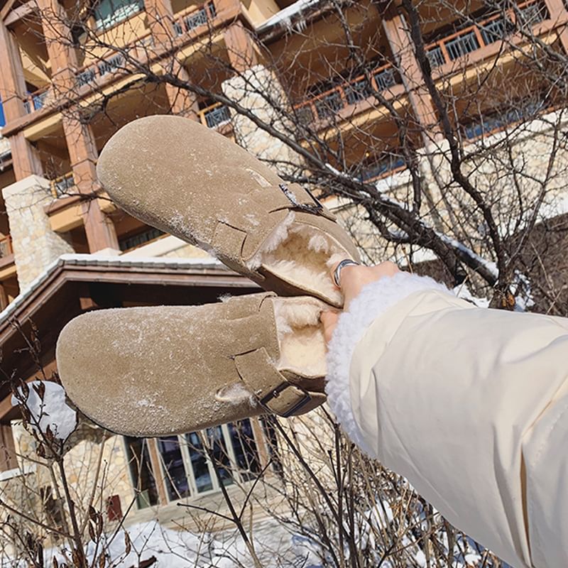 Fleece-Lined Slip-Ons