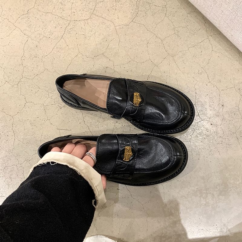 Leather Loafers Faux