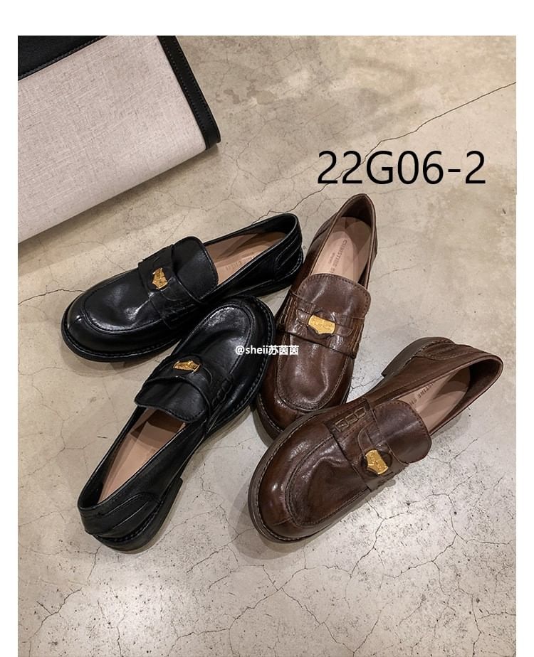 Leather Loafers Faux