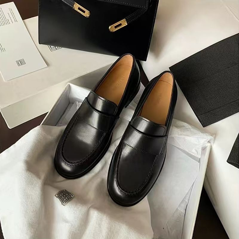 Leather Loafers Faux
