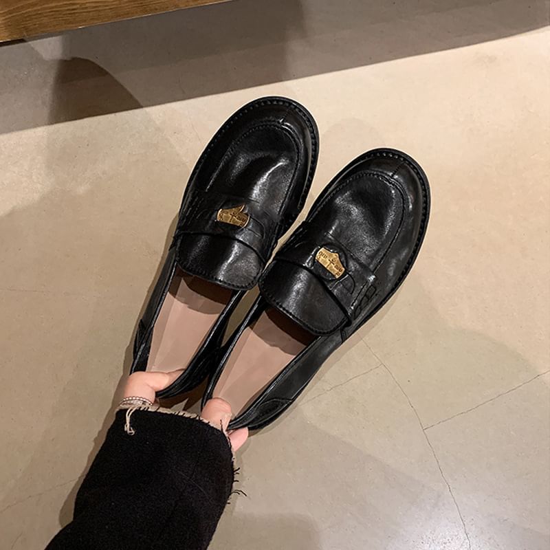 Leather Loafers Faux