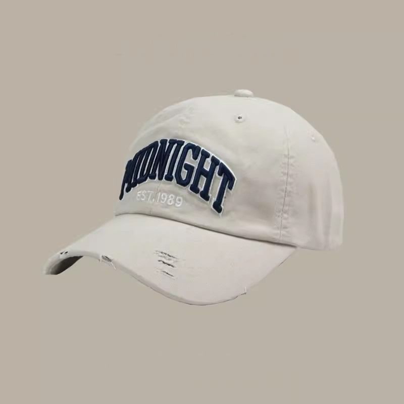 Cap Distressed Embroidered Baseball Lettering