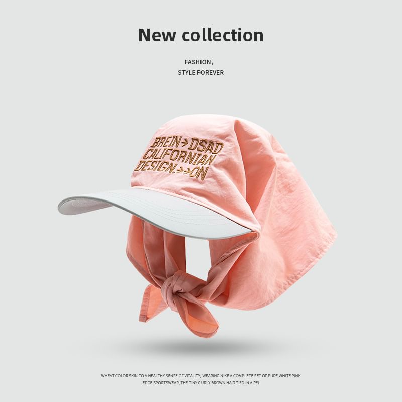 Head Scarf Embroidered Lettering with Brim