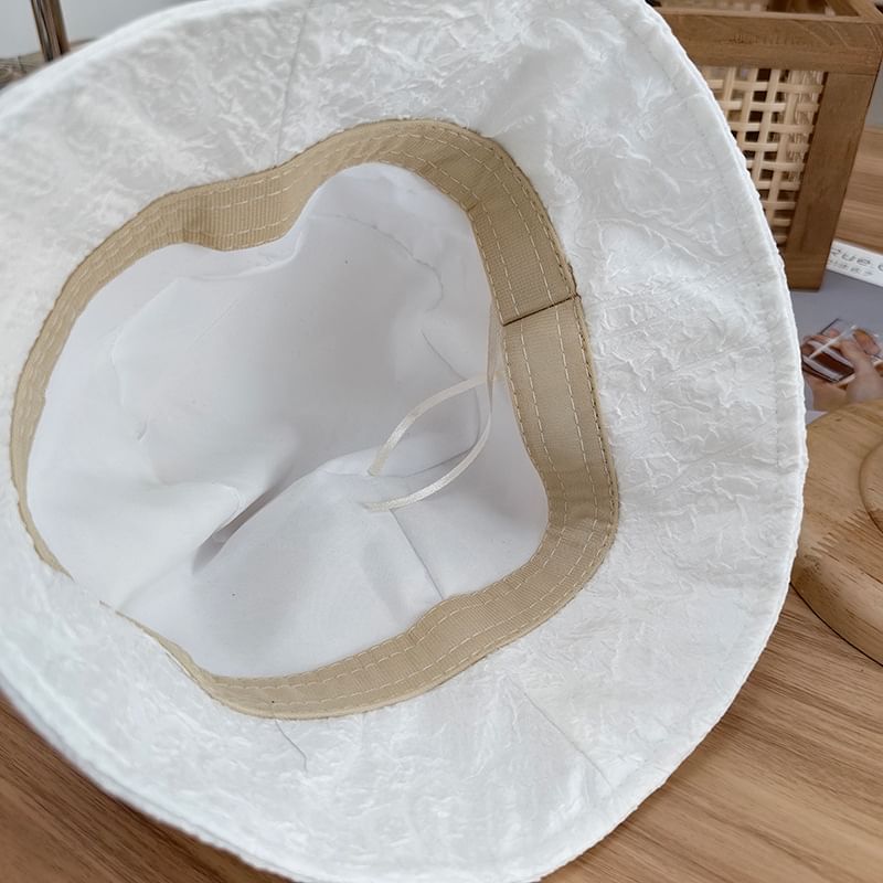 Bucket Shirred Hat Plain