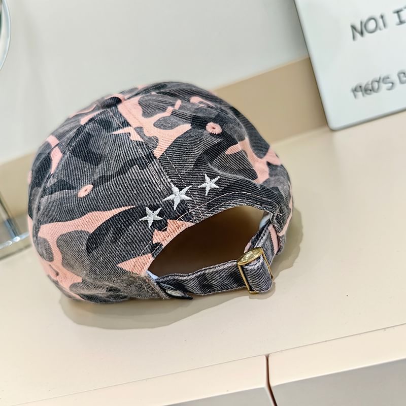 Baseball Distressed Embroidered Cap Lettering